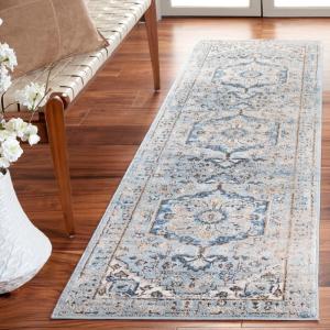 Ковер-дорожка SAFAVIEH, 67 x 244 см, Cornelia Collection, Blue, Oriental Design, Non-Shedding & Easy Care, идеален для помещений с высокой проходимостью в гостиной, спальне, столовой (CRN208M-28)