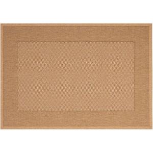 Коврик Courtyard natura для дома и улицы в рамке Safavieh, золотой, 61x107 см