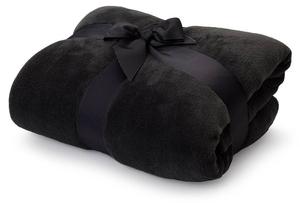 Мягкое одеяло Lumaland Fluffy, черный