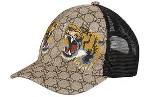 Кепка Gucci Tiger Embroidery, черный / коричневый