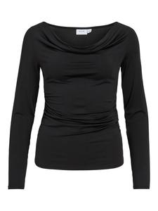 VILA Лонгслив 'VIKana' в черном цвете