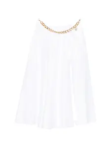 Миди-юбка с цепочками Elisabetta Franchi, белый