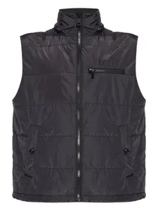 Стеганый жилет на молнии Versace Jeans Couture, черный