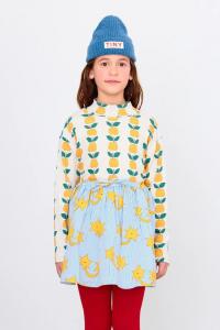 Детский лонгслив APPLES RIB MOCKNECK Tinycottons, бежевый