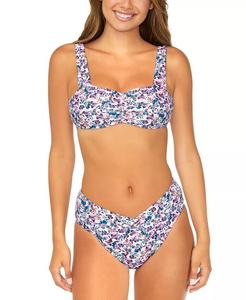 Верх бикини с принтом и плавки с V-образным вырезом для юниоров Raisins, мультиколор