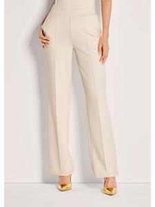 MADELEINE Широкие брюки на резинке со складками жемчужно-белого цвета