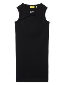 Платье в рубчик от Off-Stamp Off-White Kids, черный