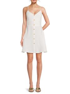 Мини-платье на пуговицах спереди Lea & Viola, белый