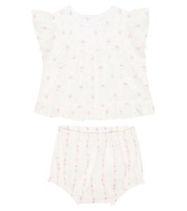 Комплект детского платья с цветочным принтом и панталон Tartine et Chocolat, Blanc