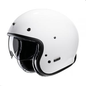 Мотоциклетный шлем HJC V31 Solid Open Face с визором IS-10, одобренный DOT (белый, размер X-Large), White
