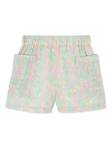 Шорты с цветочным принтом и карманами Bonton, розовый