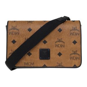 Сумка-мессенджер из лакированного полотна VisetosAren, наплечная сумка, кроссбоди MCM унисекс коричневый коньяк