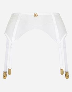 Кружевной пояс для чулок с логотипом dg Dolce & Gabbana, белый