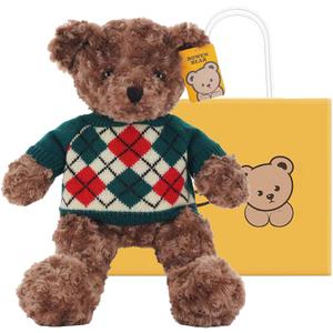 Плюшевая игрушка милый плюшевый мишка панда кукла 40 см высота BOWEN BEAR, сине-коричневый