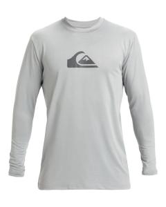 QUIKSILVER Футболка для серфинга с длинными рукавами и защитой от ультрафиолета UPF 50, серая, для мужчин