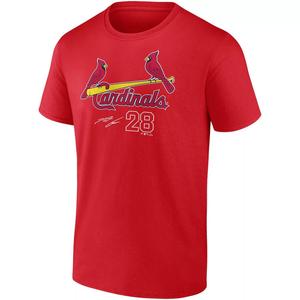 Мужская красная футболка Fanatics Nolan Arenado St. Louis Cardinals с именем и номером игрока