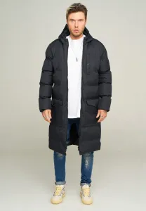 Behype парка "LONGLINE PUFFER PARKA", с капюшоном, черный