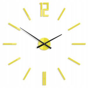 Настенные часы ModernClock Carlo, 75x75x4 см, желтый