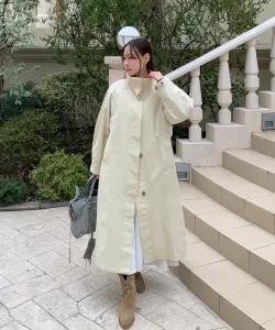 Длинный тренч с воротником-стойкой Free'S Mart, цвет Off