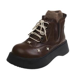 TONYBEAR Женские ботинки Martin Apricot/Brown/Black