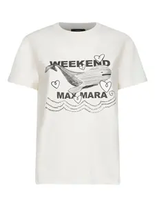Футболка с принтом Weekend Max Mara, нейтральный