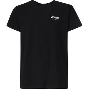 Футболка с принтом логотипа на груди MOSCHINO, черный