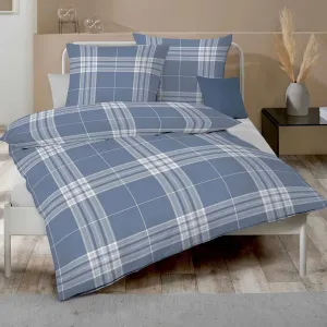 Постельное белье Biber Pure 155x220 см + 80x80 см синее Kaeppel