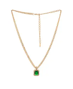 Ожерелье с подвеской из изумруда, покрытое 18-каратным золотом Ettika, green