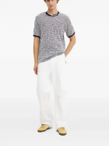 Джинсы с потертым логотипом Desigual, белый