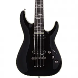 Электрогитара Schecter Guitar Research C-7 Blackjack с 7 струнами, глянцевый черный