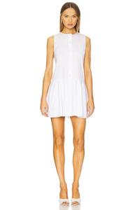 Безрукавное платье-мини на пуговицах Theory, white