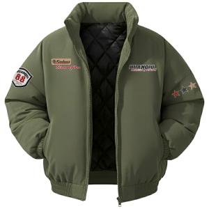 Пуховик Unisex Stand Collar Thickened HUANQIU, зеленый