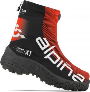 Водонепроницаемые утепленные ботинки Alpina XT высотой 9,5, Легкая обувь для холодной погоды, Дышащая мембрана 4Dry, Подошва с сцеплением для всех поверхностей, устойчивая к скольжению, Комфортная посадка на весь день, черный/красный