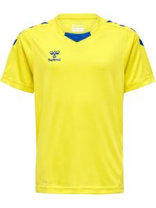 Футболка Hummel Trikot S/S Hmlcore Xk Poly Jersey S/S Kids, цвет BLAZING YELLOW/TRUE BLUE