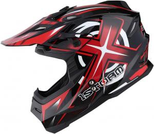Шлем 1Storm Skeleton Red HF801 XXL, красный
