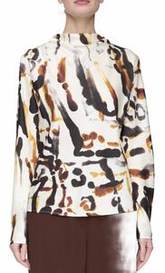 A.L.C. Топ Georgia, черный/верблюжий