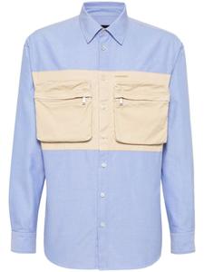DSQUARED2 рубашка с карманами карго, синий