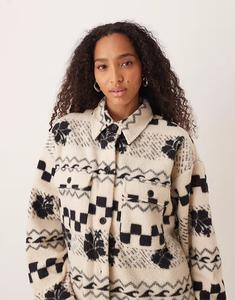 Флисовая рубашка в пергаменте утренний краш-шот Roxy