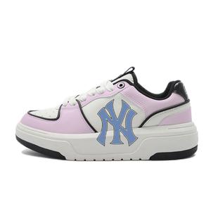 MLB Chunky Liner Slip Resistant Low Top Skateboard Shoes Unisex Pink White