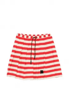 Плиссированная юбка в полоску MSGM Kids, красный