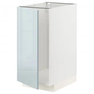 Нижний шкаф мойка/сортировка отходов METOD IKEA, 40x60x80 см, цвет white/kallarp light grey-blue