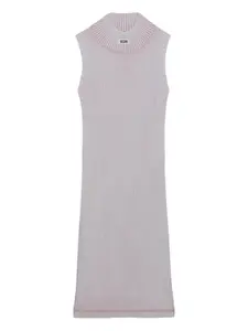 Платье миди в рубчик Gcds, фиолетовый