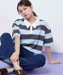 Укороченная футболка для дрэг-шоу Jill By Jill Stuart, цвет Saxophone Border 1