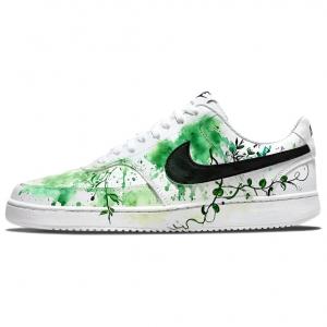 Court Vision 1 Vine Cyan Green устойчивые к истиранию низкие кроссовки для скейтбординга мужские бело- Nike, белый зеленый