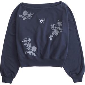 Свитшот женский Abercrombie＆Fitch, синий