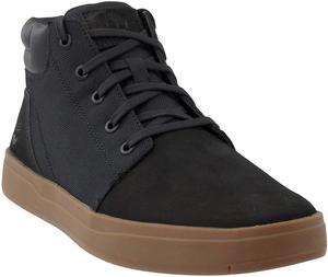 Timberland Men's Davis Square Mixed-Media Chukka, Black Nubuck