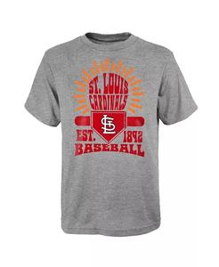 Серая футболка Big Boys St. Louis Cardinals Sun Burst Outerstuff, серый