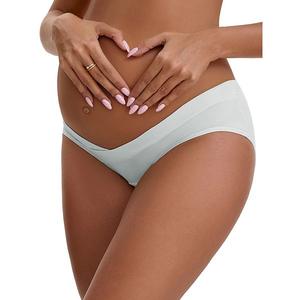 Женские хлопковые низкие трусики для беременных под живот Inspire Chic, Light Blue