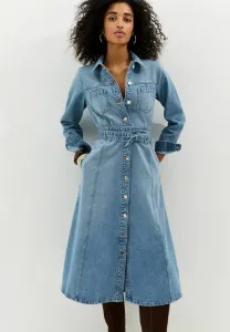 Легкое джинсовое платье средней длины с длинными рукавами New Look, Blue