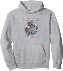 Худи Jurassic World Velociraptor Pastel Clever Girl Circle, серый
